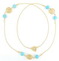 Collana Stocco Gioielli Donna in Oro giallo Turchese PTG - PTG